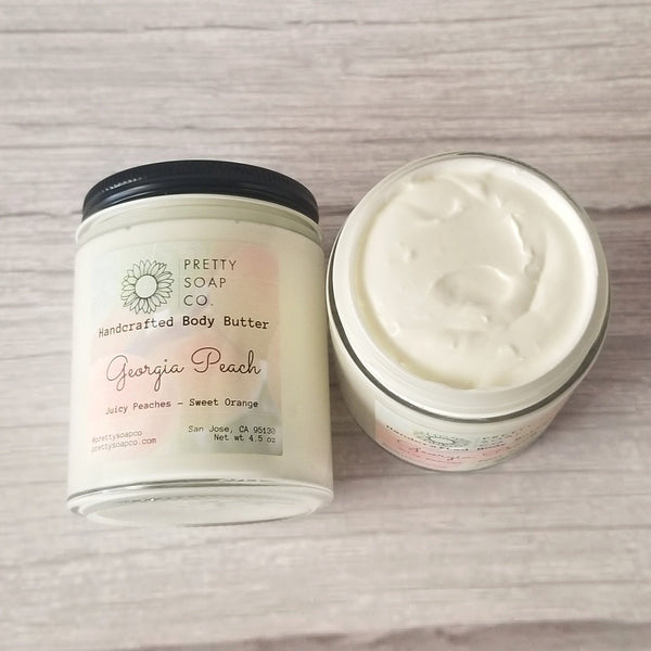 Georgia Peach Body Butter, Dry Skin Care, Made with Natural Ingredients