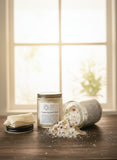 Pretty Soap Co. Pampering Bath Salts on a wooden surface